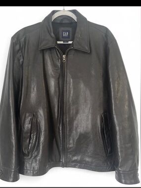 Vintage GAP Black Leather Jacket